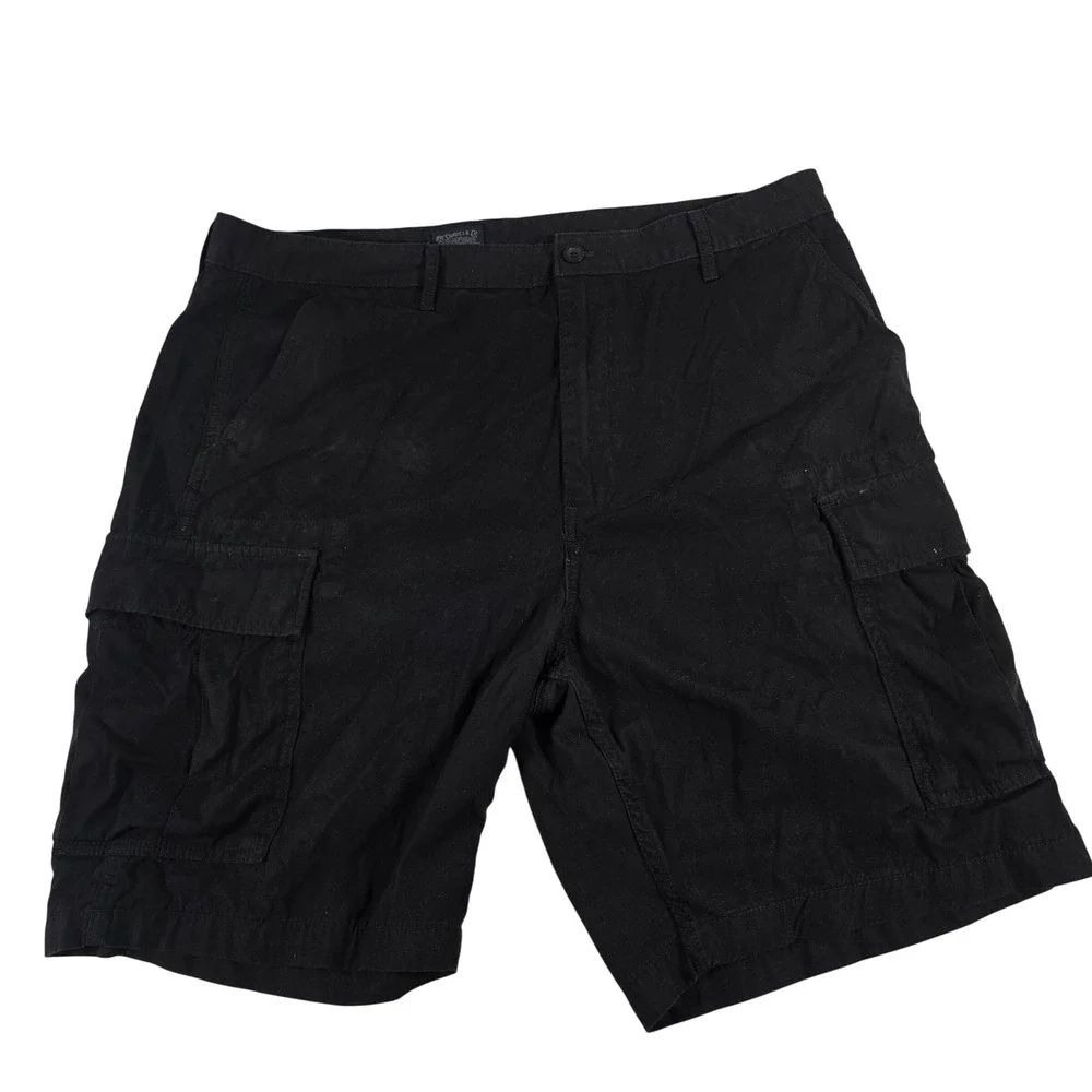 Levi Strauss & Co Mens Black Cargo Shorts Size 40‎ Cotton Utility PC9-23251-0013